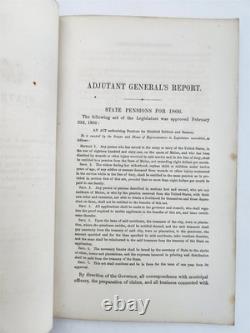 1868 antique CIVIL WAR HISTORY maine ADJUTANT GENERAL REPORT gov chamberlain