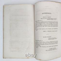 1868 antique CIVIL WAR HISTORY maine ADJUTANT GENERAL REPORT gov chamberlain
