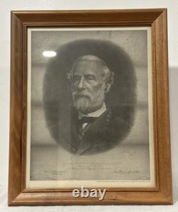 1870 CIVIL WAR General Robert E. Lee ENGRAVING MEMORIAL PORTRAIT by A. B. WALTER
