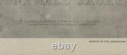 1871 CIVIL WAR Gen. STONEWALL JACKSON ENGRAVING MEMORIAL PORTRAIT by A. B. WALTER