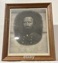 1871 CIVIL WAR Gen. STONEWALL JACKSON ENGRAVING MEMORIAL PORTRAIT by A. B. WALTER