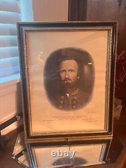 1871 Civil War Lithograph General Stonewall Jackson By A B Walker