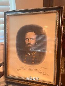 1871 Civil War Lithograph General Stonewall Jackson By A B Walker