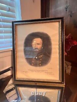 1871 Civil War Lithograph General Stonewall Jackson By A B Walker