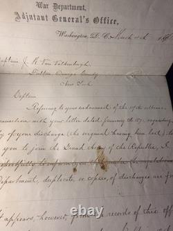 1871 Discharge Document Signed by Two Civil War Generals