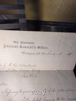 1871 Discharge Document Signed by Two Civil War Generals