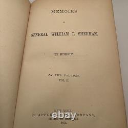 1875 1st Edition, Memoirs of General William T Sherman, Vol. II withMilitary Map