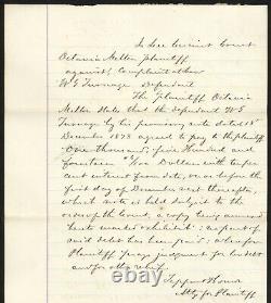 1875 Arkansas Court Document CS General James C. Tappan Autograph
