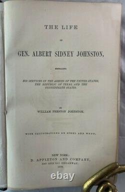 1878 1st Edition Life of General A. S. Johnston Confederate Civil War Texas