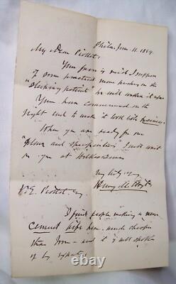 1884 Antique Henry M Hoyt Letter CIVIL War Union General Pennsylvania Governor