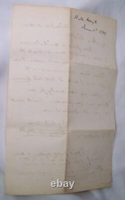 1884 Antique Henry M Hoyt Letter CIVIL War Union General Pennsylvania Governor