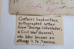 1884 George Cadwalader, Civil War & Mexican American General, Signed Letter, Law
