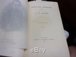 1885 set PERSONAL MEMOIRS OF GENERAL ULYSSES S GRANT Union Army Civil War 2 vols