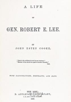 1887 Confederate General ROBERT E LEE History STONEWALL JACKSON Civil War C. S. A
