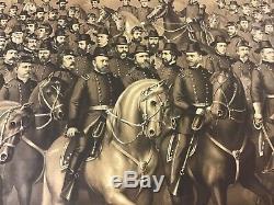 1887 Lithograph 133 Major Generals Of U. S. Generals Civil War