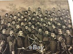 1887 Lithograph 133 Major Generals Of U. S. Generals Civil War