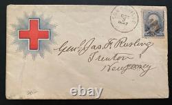 1887 Somerville NJ USA Red Cross Cover To Civil War General James Rusling