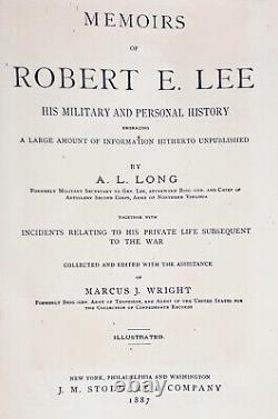 1887 book GENERAL ROBERT E LEE Antique Civil War CSA Relic Soldiers CONFEDERATE