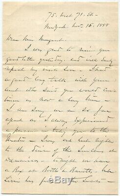1888 Civil War General William Tecumseh Sherman Writes Friend About New Home