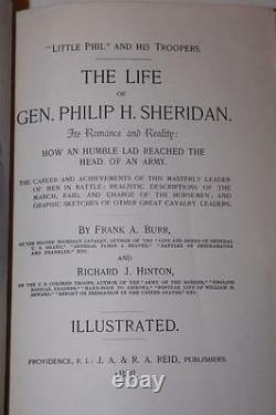 1888 Little Phil And His Troopers Life Of General Philip H. Sheridan CIVIL War
