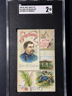 1888 N114 Duke's Cigs, General McCLELLAN, SGC 2 Civil War History
