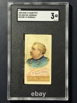 1889 N78 Duke's Cigs. Booklet, General Phil SHERIDAN SGC 3! Civil War History