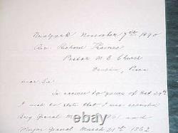 1890 Union General Franz Sigel Autographed Signed Hand Written Letter Civil War