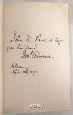 1891 Noted Living Albanians Book Signed by Civil War General Frederick Townsend