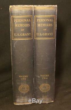 1895 PERSONAL MEMOIRS OF GENERAL ULYSSES S. GRANT Civil War SIGNED JULIA D GRANT
