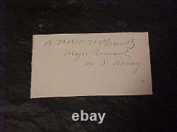 1897 Civil War Union General Alexander McCook Autographed Signed Note