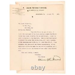 1905 Civil War General OLIVER OTIS HOWARD Typed Letter Fully Signed