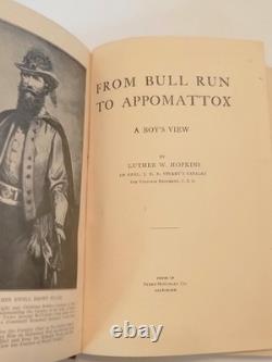1908 First Edition Civil War From Bull Run to Appomattox Hopkins With 2 FOLDING
