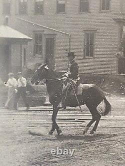 1908 July 4th Parade Photo Monmouth Maine Market General Store Civil War Vet