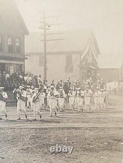 1908 July 4th Parade Photo Monmouth Maine Market General Store Civil War Vet