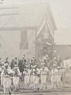 1908 July 4th Parade Photo Monmouth Maine Market General Store Civil War Vet