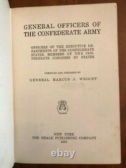 1911 General Officers of the Confederate Army, Members Congress, NEALE Civil War