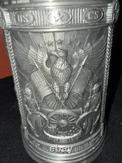 1989 The Franklin Mint Civil War Commemorative Tankard Generals Grant & Lee