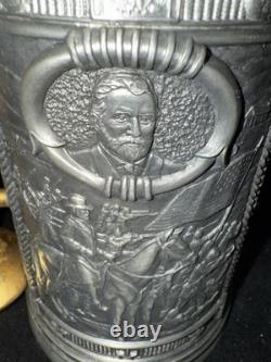 1989 The Franklin Mint Civil War Commemorative Tankard Generals Grant & Lee
