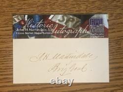 2022 Historic Autographs Civil War Cut Signature 1/1 John H Martindale General