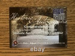 2022 Historic Autographs Civil War Cut Signature 1/1 John H Martindale General