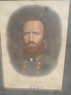 2 Antique Lithograph Civil War Confederate Generals ROBERT LEE STONEWALL JACKSON
