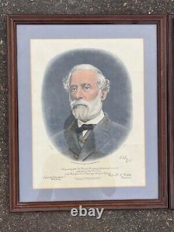 2 Antique Lithograph Civil War Confederate Generals ROBERT LEE STONEWALL JACKSON