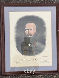 2 Antique Lithograph Civil War Confederate Generals ROBERT LEE STONEWALL JACKSON