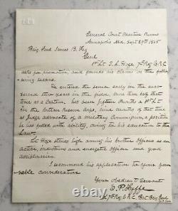 2 CIVIL War Letters Als Signed By General Edward P. Fyffe Promotion Soloman Hoge