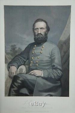 2 Original Steel Engravings Confederate Generals Civil War Johnston & Jackson