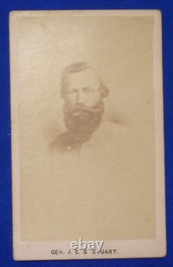 2 Vintage Civil War CDV & Larger PHOTOGRAPHS OF CONFEDERATE GENERAL JEB STUART