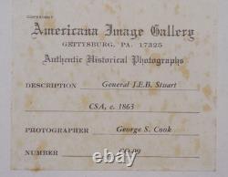 2 Vintage Civil War CDV & Larger PHOTOGRAPHS OF CONFEDERATE GENERAL JEB STUART