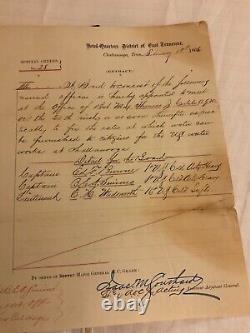 342 CIVIL War Chattanooga Water Supply Restored General Order 1866