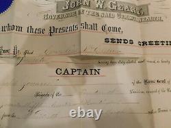 385 Civil War General John Geary Gov. Penn Signed ZOUAVE Captain Commission 1872
