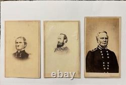 3 CDV Civil War Confederate Generals Jackson/Polk/Price Civil War